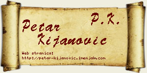 Petar Kijanović vizit kartica